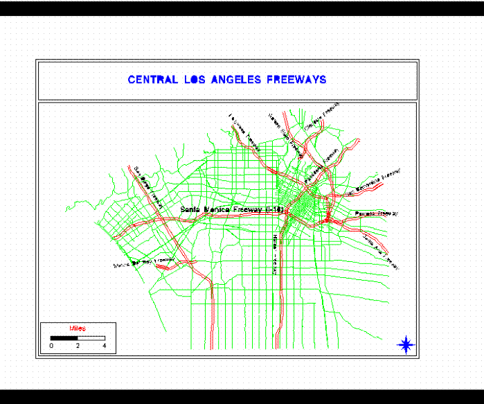 Map of West Los Angeles Road Network
